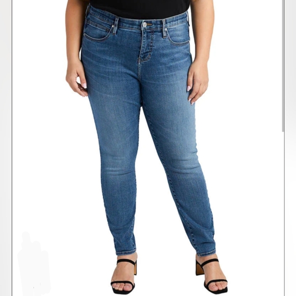 Jag Jeans Denim - Jag Mid Rise Cecilia Skinny In Sky Blue Plus Size 22W New With Tags!